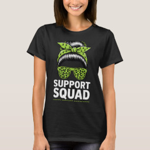 Camiseta Equipe de apoio ao laço desarrumado de conscientiz