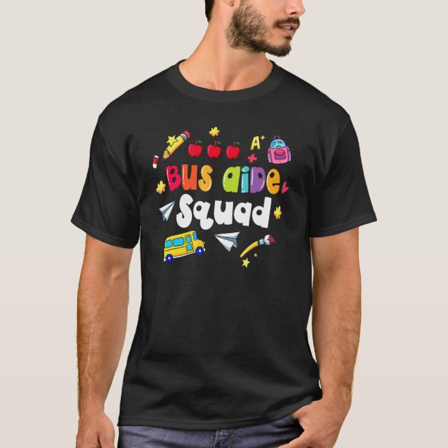 Camiseta Equipe de Auxiliar de Ônibus de Volta às Aulas (Frente)