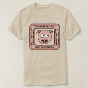Camiseta Equipe de bacon personalizável (SEU NOME)