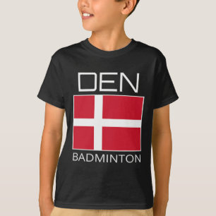Camiseta Equipe de Badminton da Dinamarca Atleta Dinamarquê