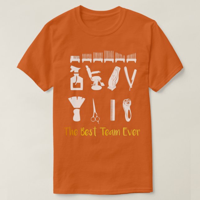 Camiseta equipe de barbeiro a melhor equipe de sempre (Frente do Design)