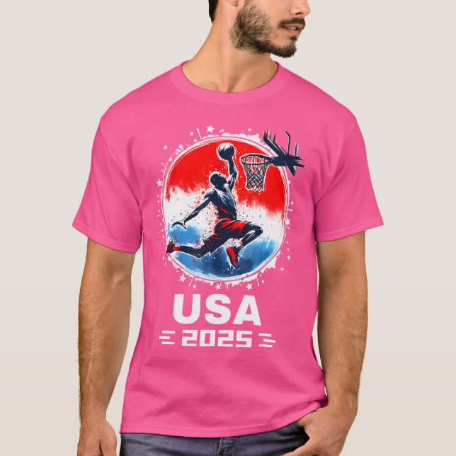 Camiseta Equipe de basquete 2025 Roupa de basquete 2025 Usa (Frente)