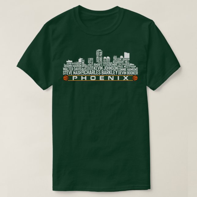 Camiseta Equipe de basquete de Phoenix Todas as Legendas de (Frente do Design)