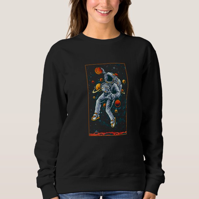 Camiseta Equipe de Basquete Espacial de Astronauta Esporte  (Frente)