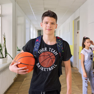 Camiseta Equipe de basquete, nome do jogador e número de Je