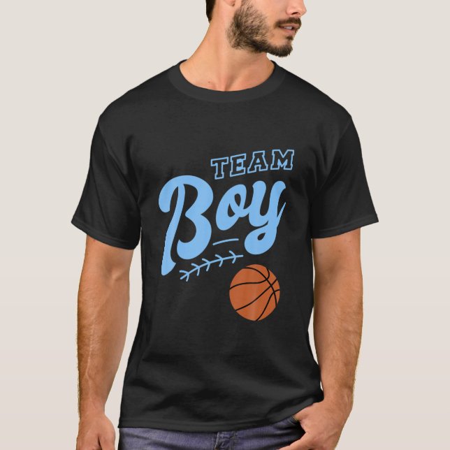Camiseta Equipe de basquetebol, Baby Gender Party (Frente)