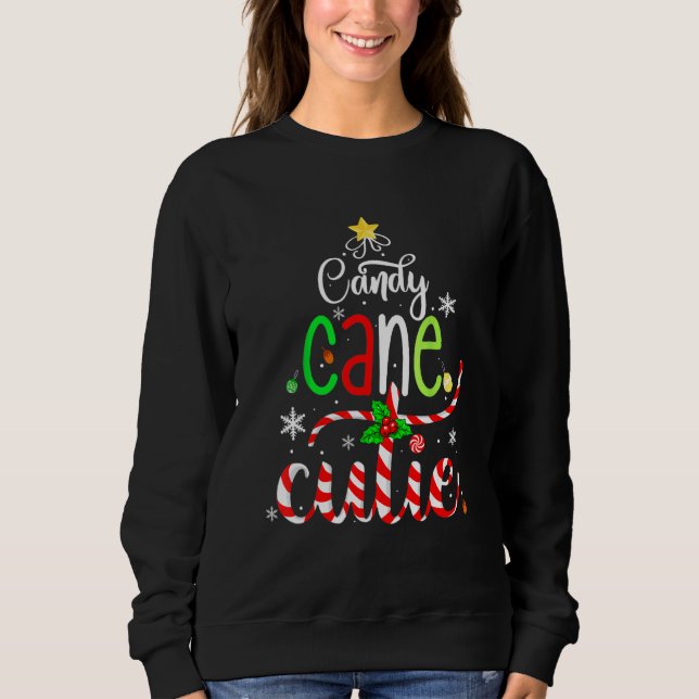 Camiseta Equipe de Bastão de Doces  Doces de Natal  X Natal (Frente)