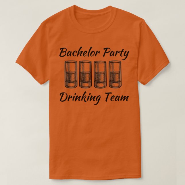 Camiseta Equipe de Bebedeira da Festa de Despedida de Solte (Frente do Design)