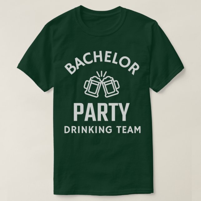 Camiseta Equipe de Bebedeira da Festa de Solteiro 4 (Frente do Design)