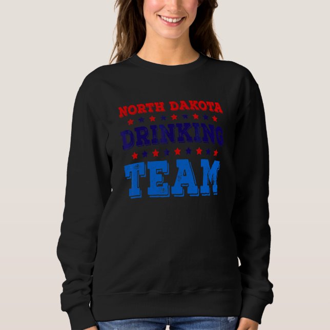 Camiseta Equipe de Bebedores de North Dakota Orgulho do Est (Frente)