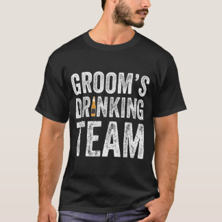 Camiseta Equipe de Bebedores do Noivo Divertida Despedida d