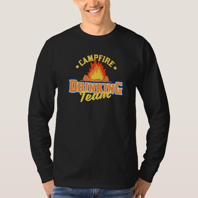 Camiseta Equipe de Bebendo de Campfire (Frente)