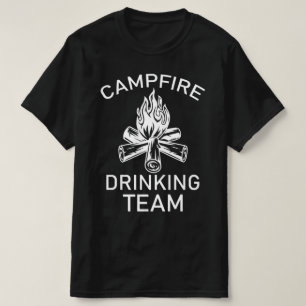 Camiseta equipe de bebendo de campfire