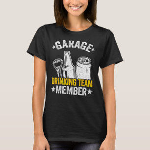 Camiseta Equipe de Bebendo de Garagem de Bebê Engraçado