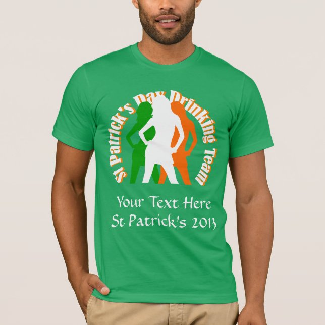 Camiseta Equipe de bebendo de raparigas irlandesas (Frente)