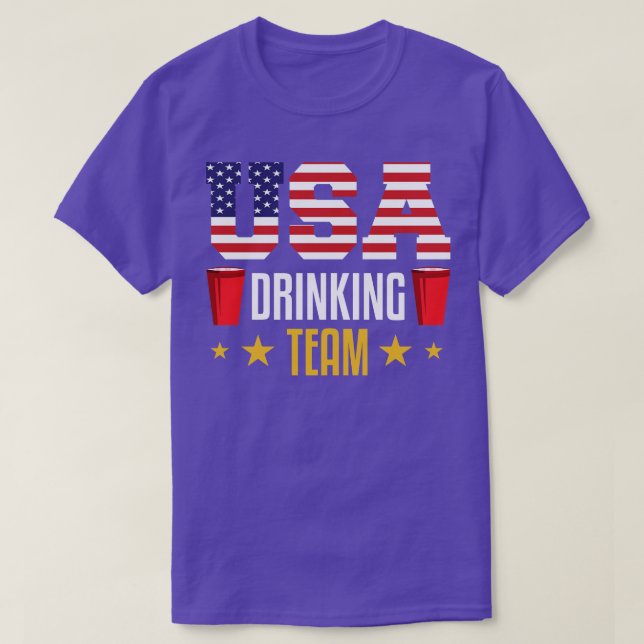 Camiseta Equipe de Bebendo dos EUA (Frente do Design)