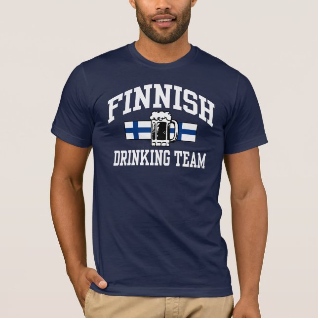 Camiseta Equipe de Bebendo finlandesa (Frente)