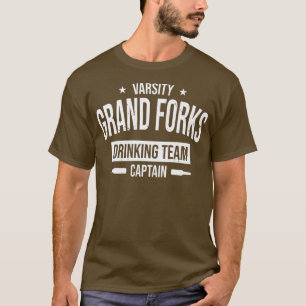 Camiseta Equipe de Bebendo Grand Forks Capitão Dakota do No