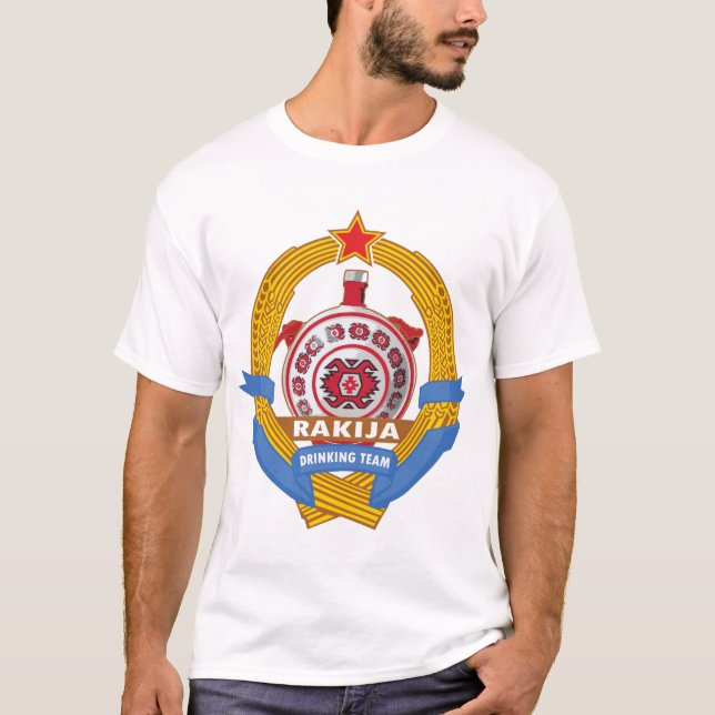 Camiseta Equipe de Bebendo Rakija (Frente)