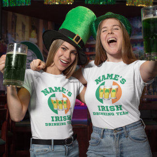 Camiseta Equipe de Bebendos 3 feminina personalizada irland