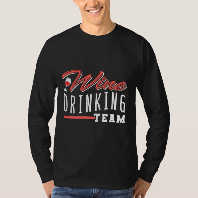 Camiseta Equipe de Bebendos de vinho 123 (Frente)