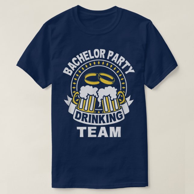 Camiseta Equipe de Bebida da Festa de Despedida de Solteiro (Frente do Design)