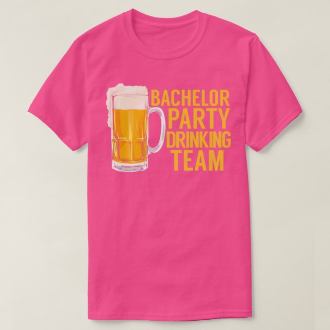 Camiseta Equipe de Bebida da Festa de Despedida de Solteiro (Frente do Design)