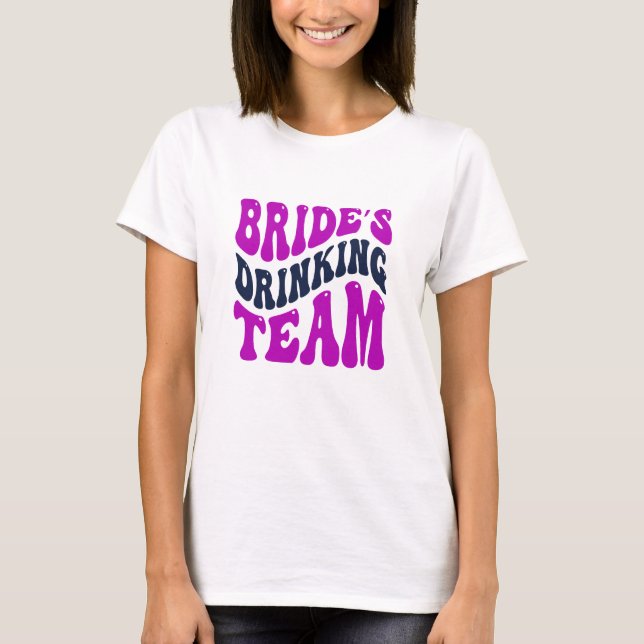 Camiseta Equipe de Bebida da Noiva (Frente)