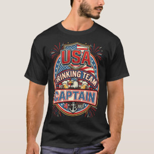Camiseta Equipe de Bebida de Cerveja do Patriot Eagle EUA 4