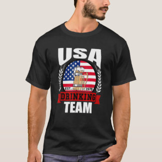Camiseta Equipe de Bebida dos EUA   Festa de Cerveja da Ban