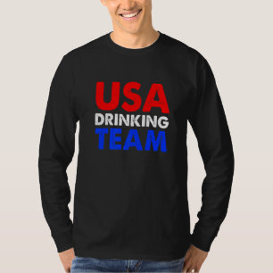 Camiseta Equipe de Bebida EUA Mulheres Quatro de Julho Patr