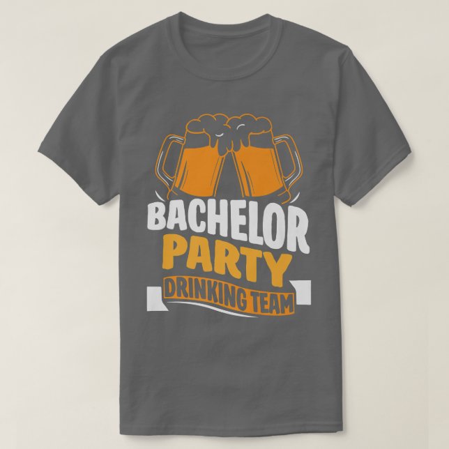 Camiseta Equipe de Bebidas da Festa de Despedida de Solteir (Frente do Design)