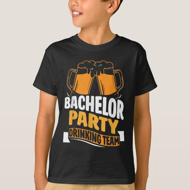 Camiseta Equipe de Bebidas da Festa de Despedida de Solteir (Frente)
