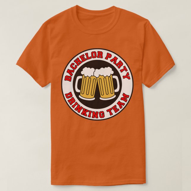 Camiseta Equipe de Bebidas para Festa de Despedida de Solte (Frente do Design)