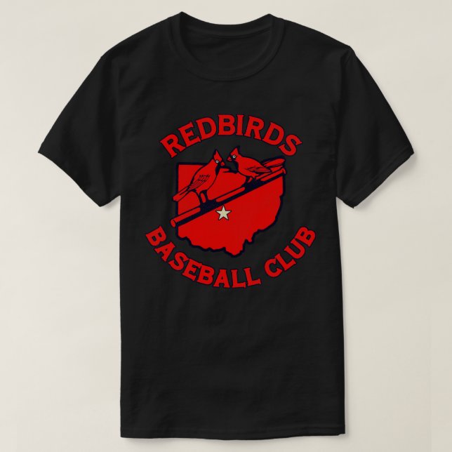 Camiseta Equipe de beisebol do Defunct Columbus Redbird (Frente do Design)
