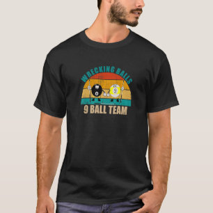 Camiseta Equipe de bilhar bola 8 9 engraçada bolas destruid