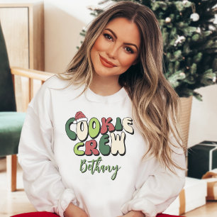 Camiseta Equipe de Biscoito Retro Personalizado Natal Corre