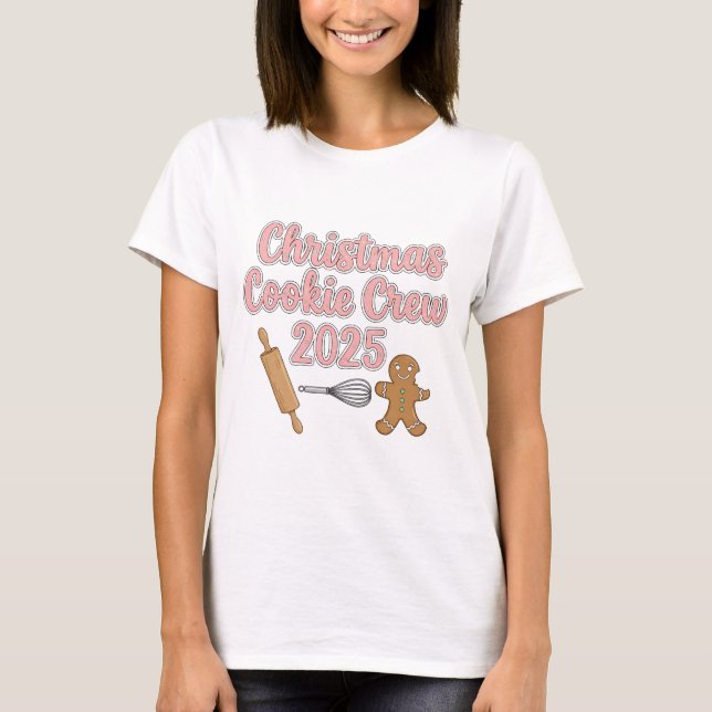 Camiseta Equipe de Biscoitos de Natal 2025 (Frente)