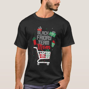 Camiseta Equipe de Black Friday Mãe Comprando Correspondênc