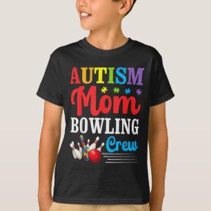 Camiseta Equipe de Boliche da Mãe do Autismo Conscientizaçã