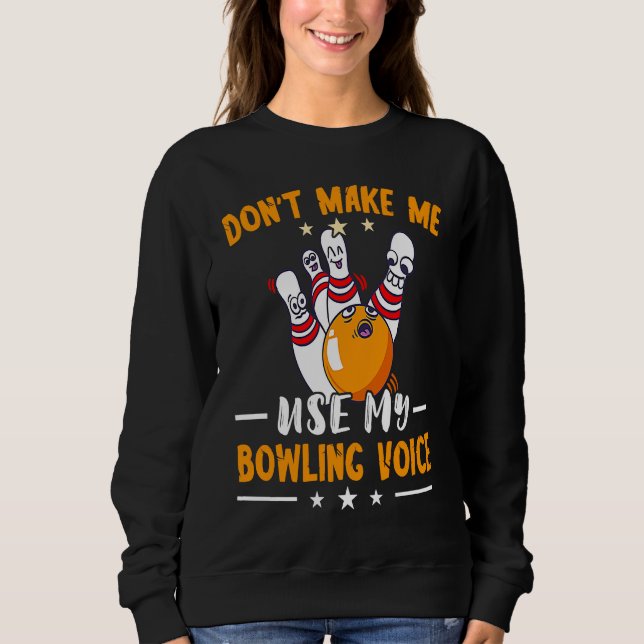 Camiseta Equipe de boliche engraçada voz de boliche greve B (Frente)
