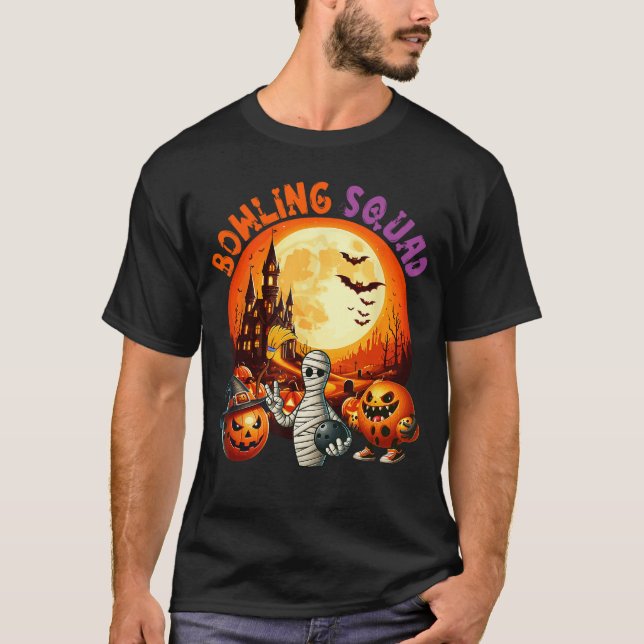 Camiseta Equipe de Boliche Equipamento de Terror de Hallowe (Frente)