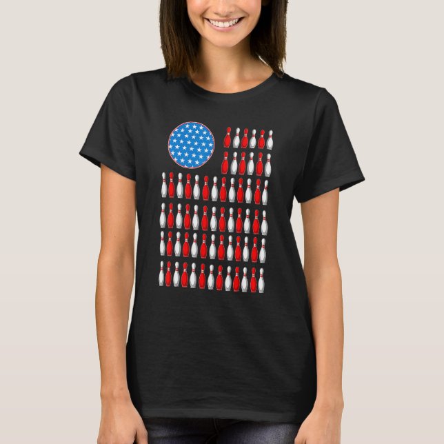 Camiseta Equipe de Boliche Funny Bowler da Boliche de Bande (Frente)