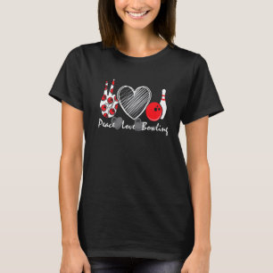 Camiseta Equipe de Boliche Peace Love