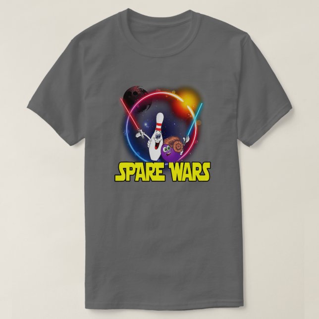 Camiseta Equipe de boliches da Spare Wars (Frente do Design)