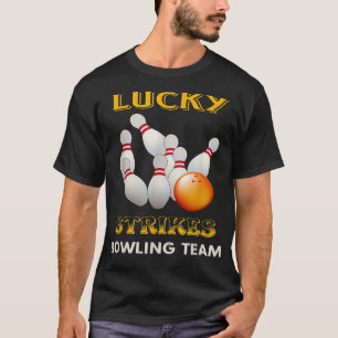 Camiseta Equipe de Boliches Retrô Homens Jovens Jovens da S
