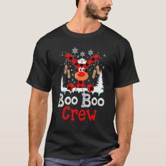 Camiseta Equipe de Boo Boo de Natal Rena Nurse Buffalo Plai