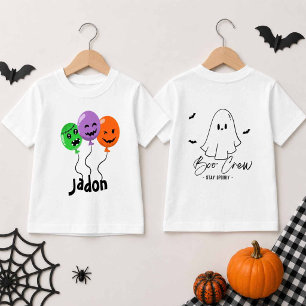 Camiseta Equipe de Boo de Balão de Halloween Nome Personali