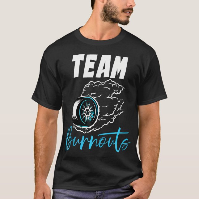 Camiseta Equipe de Burnouts - Equipe de Chá de fraldas - Re (Frente)