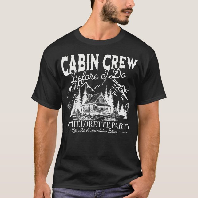 Camiseta Equipe de Cabine Antes de Eu Fazer Acampamento de  (Frente)